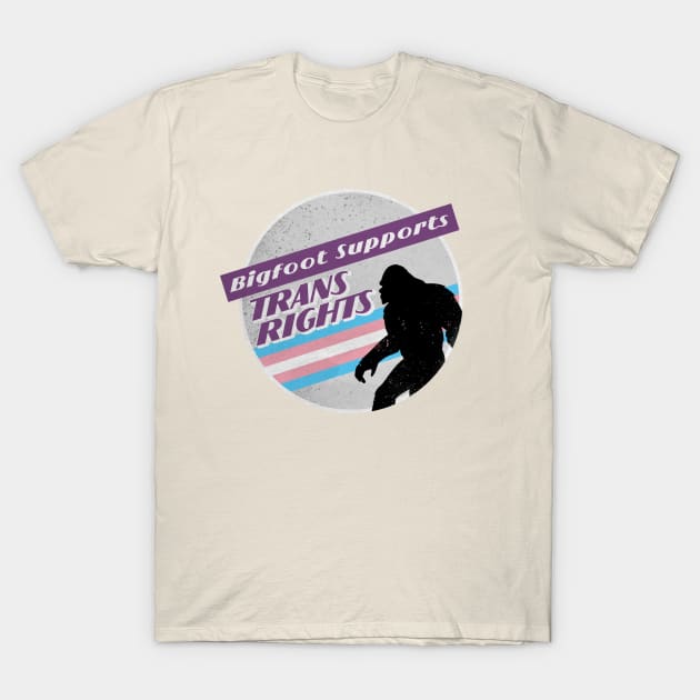 Trans Pride Bigfoot T-Shirt by creepvrs